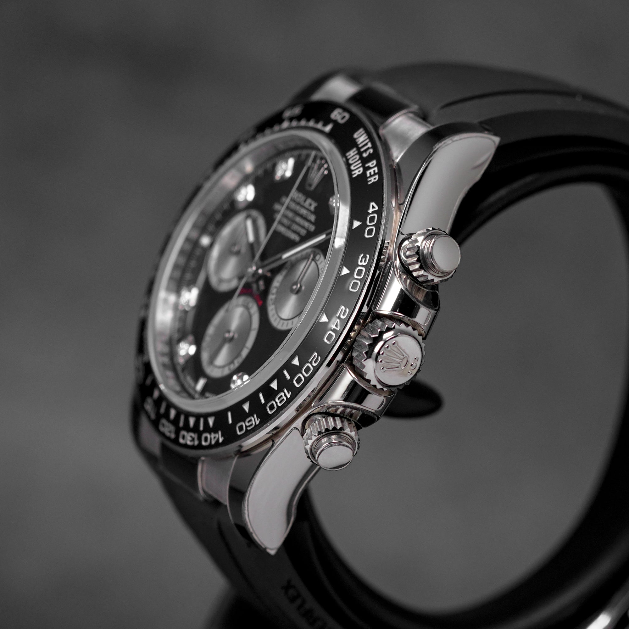 DAYTONA OYSTERFLEX WHITEGOLD BLACK DIAMOND DIAL RING BEZEL (2025)