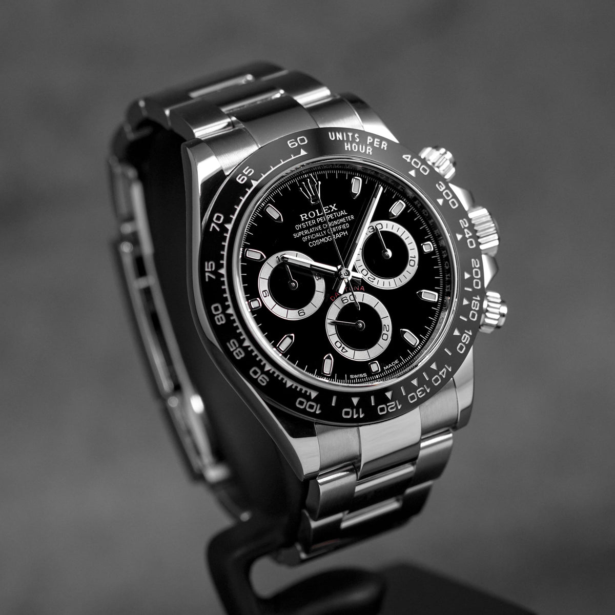 DAYTONA STEEL BLACK DIAL CERAMIC BEZEL (2018)