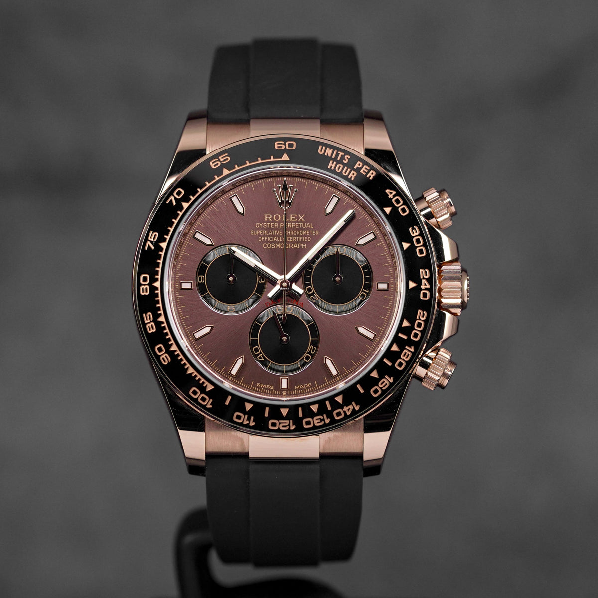 DAYTONA OYSTERFLEX ROSEGOLD CHOCO DIAL RING BEZEL (2025)