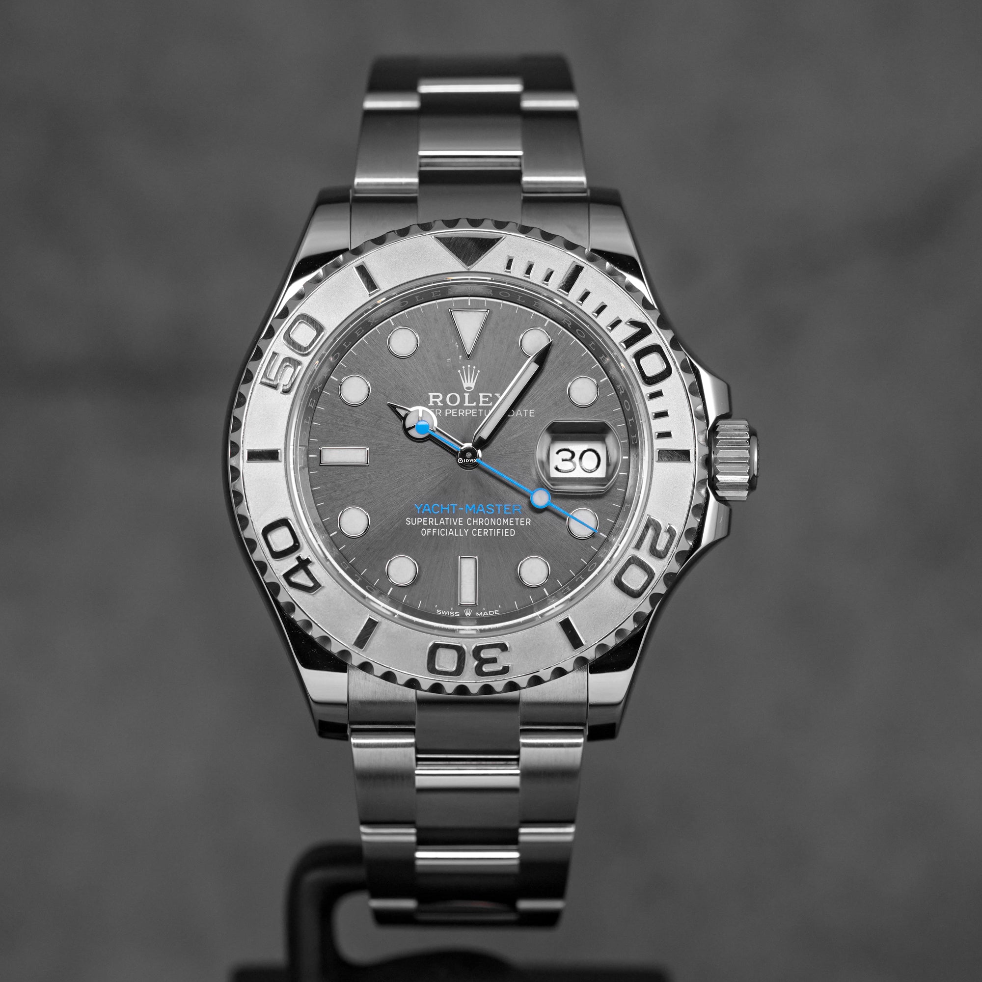 YACHT-MASTER 40MM RHODIUM DIAL PLATINUM BEZEL (2020)