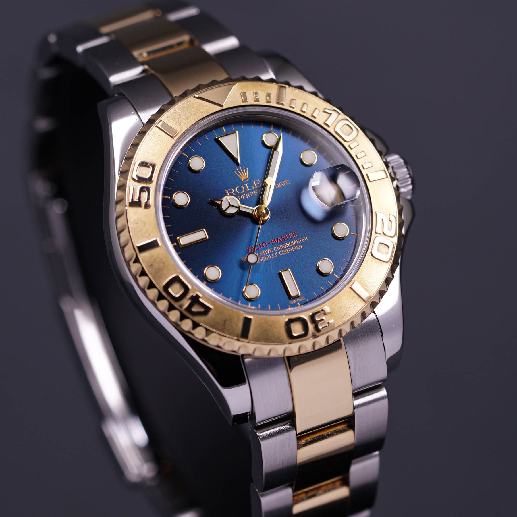 Rolex Yachtmaster Twotone Rosegold Blue Dial
