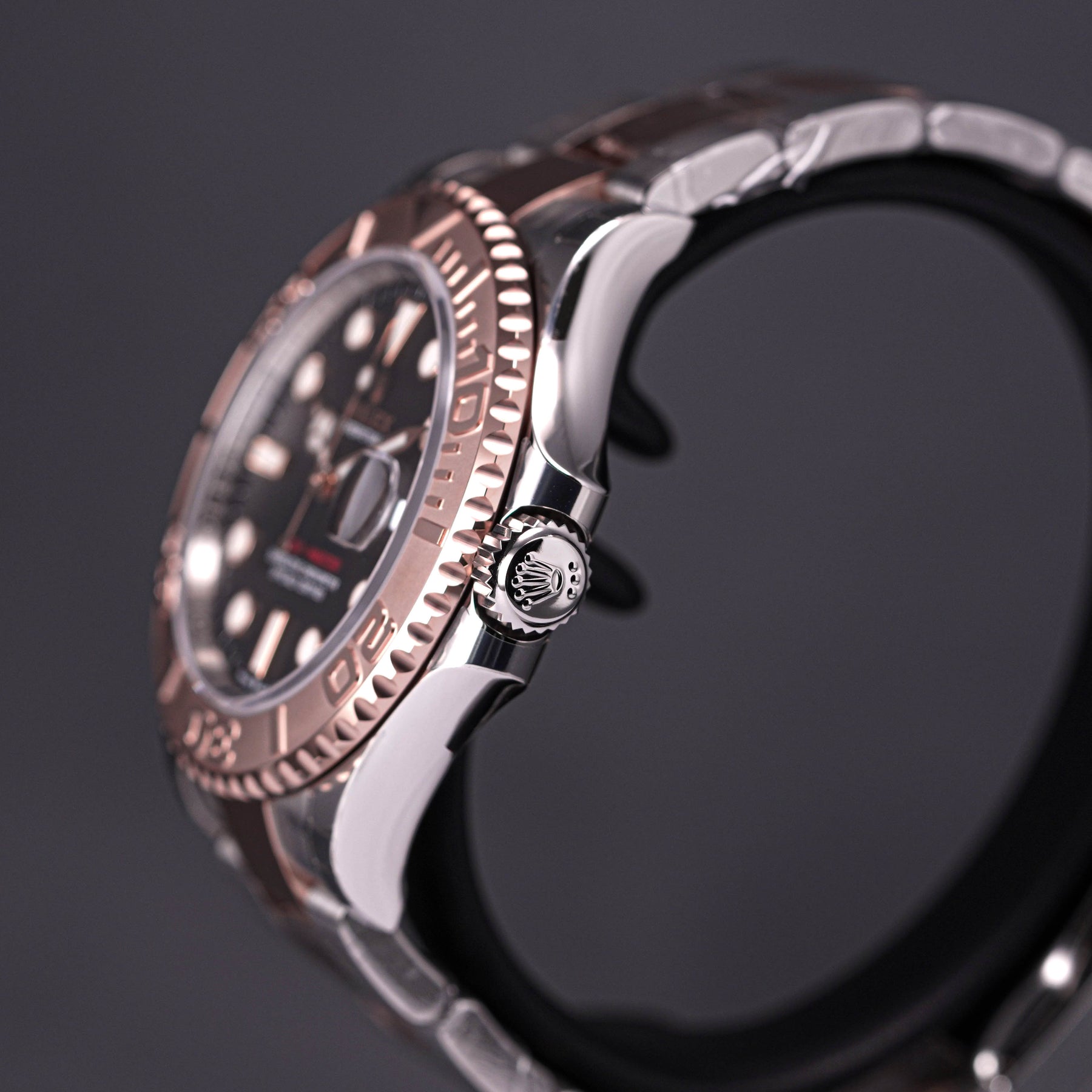 YACHT-MASTER TWOTONE ROSEGOLD BLACK DIAL