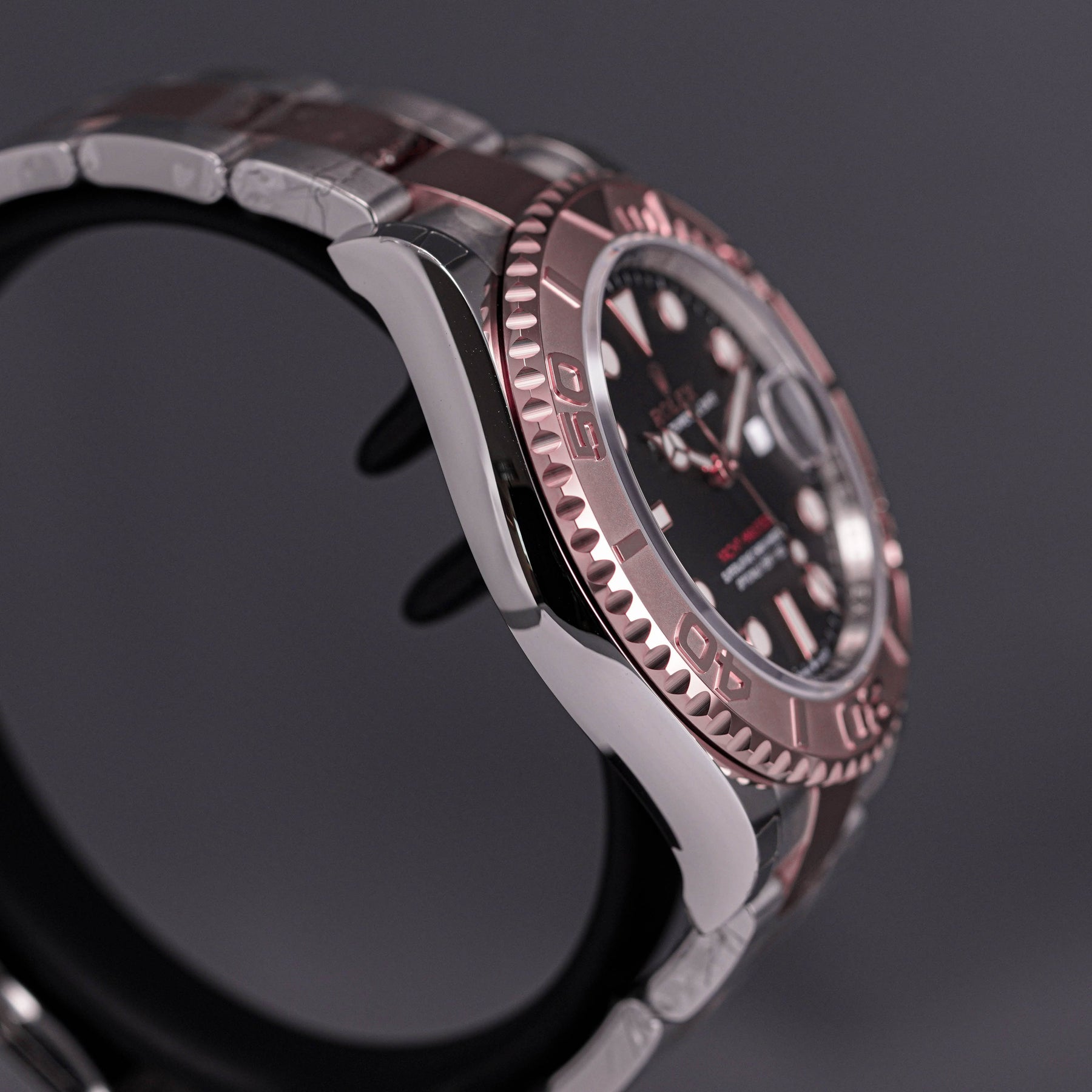 YACHT-MASTER TWOTONE ROSEGOLD BLACK DIAL