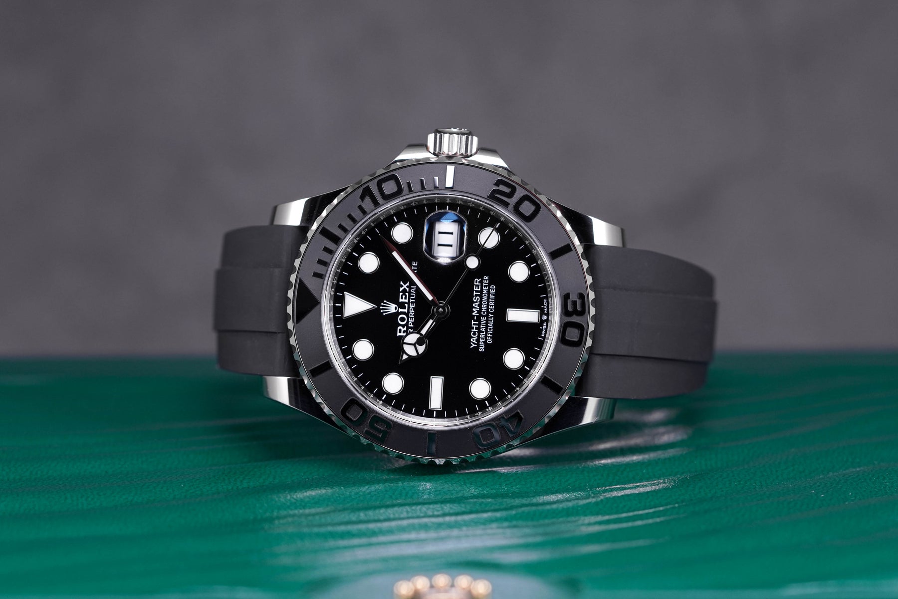 ROLEX YACHT-MASTER OYSTERFLEX WHITEGOLD BLACK