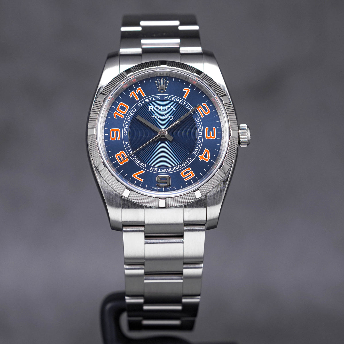 Rolex Air King Blue Arabic 114210