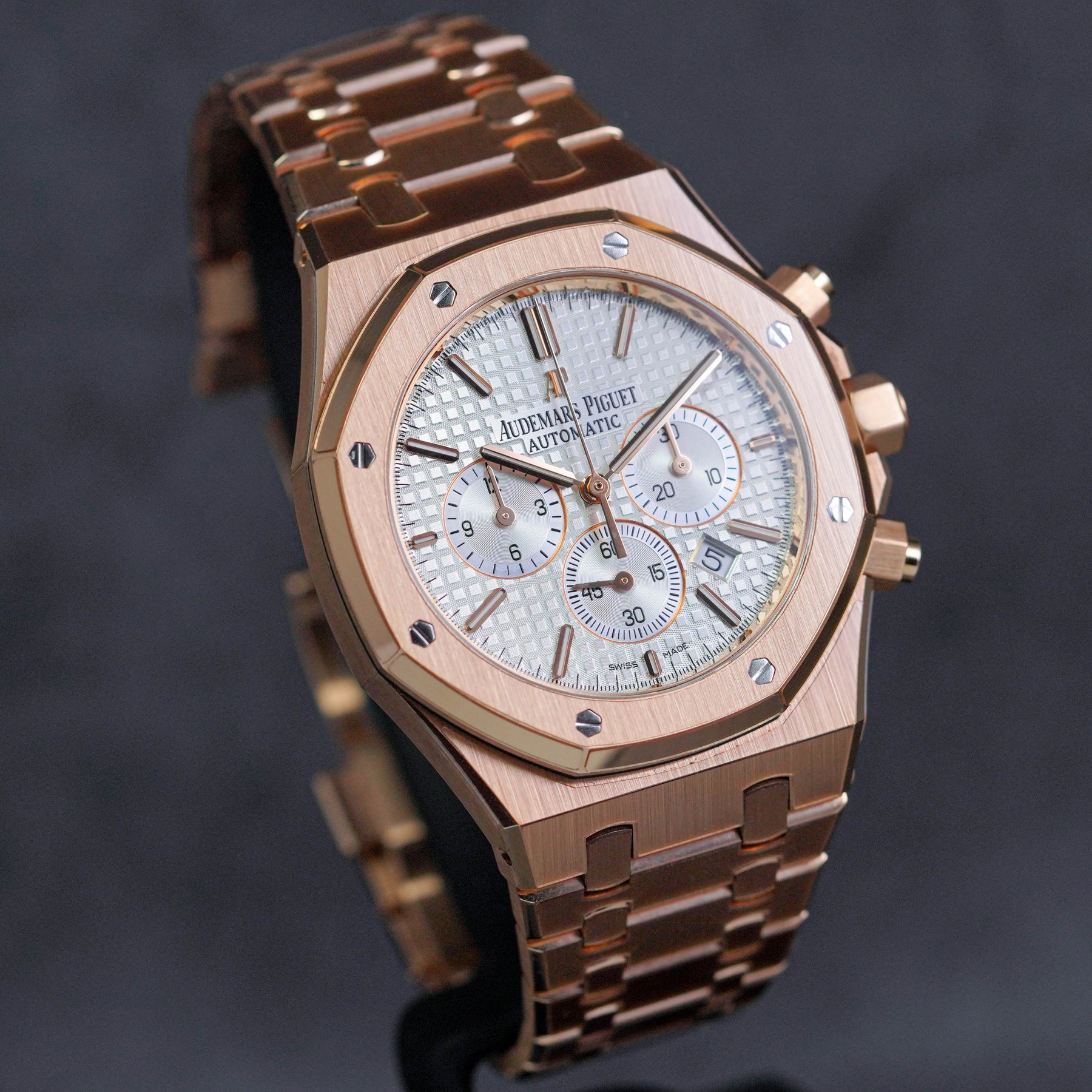 ROYAL OAK CHRONOGRAPH 41MM ROSEGOLD WHITE DIAL (2017)