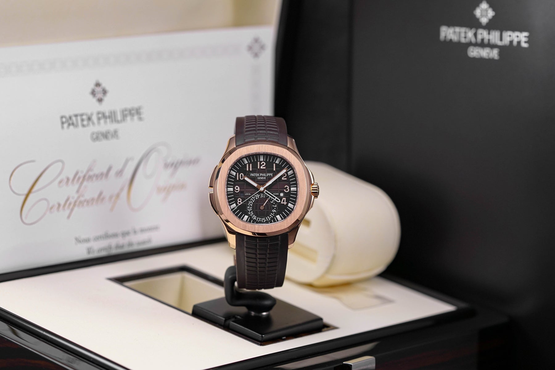 PATEK PHILIPPE AQUANAUT TRAVEL TIME ROSEGOLD 5164R-001 (2017