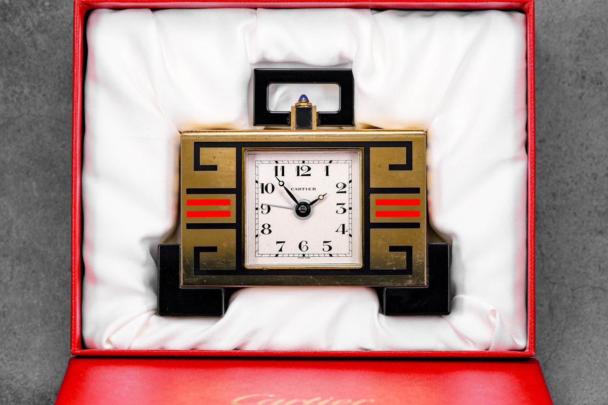 Art Deco Alarm Desk Clock