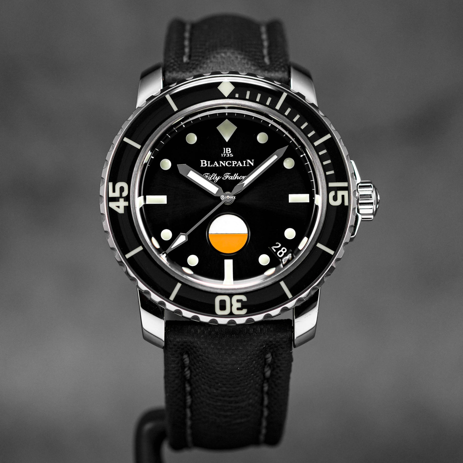 BLANCPAIN FIFTY FATHOMS STEEL BLACK CANVAS STRAP LIMITED EDITION