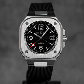 BR 05 GMT BLACK DIAL STEEL RUBBER STRAP (2024)