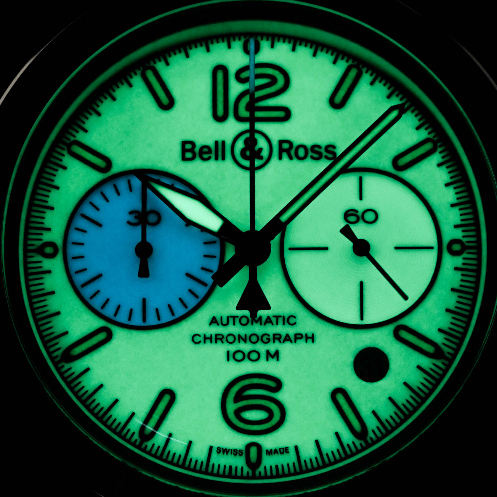 BR V2-94 41MM STEEL FULL LUM GREEN DIAL LIMITED EDITION (2021)