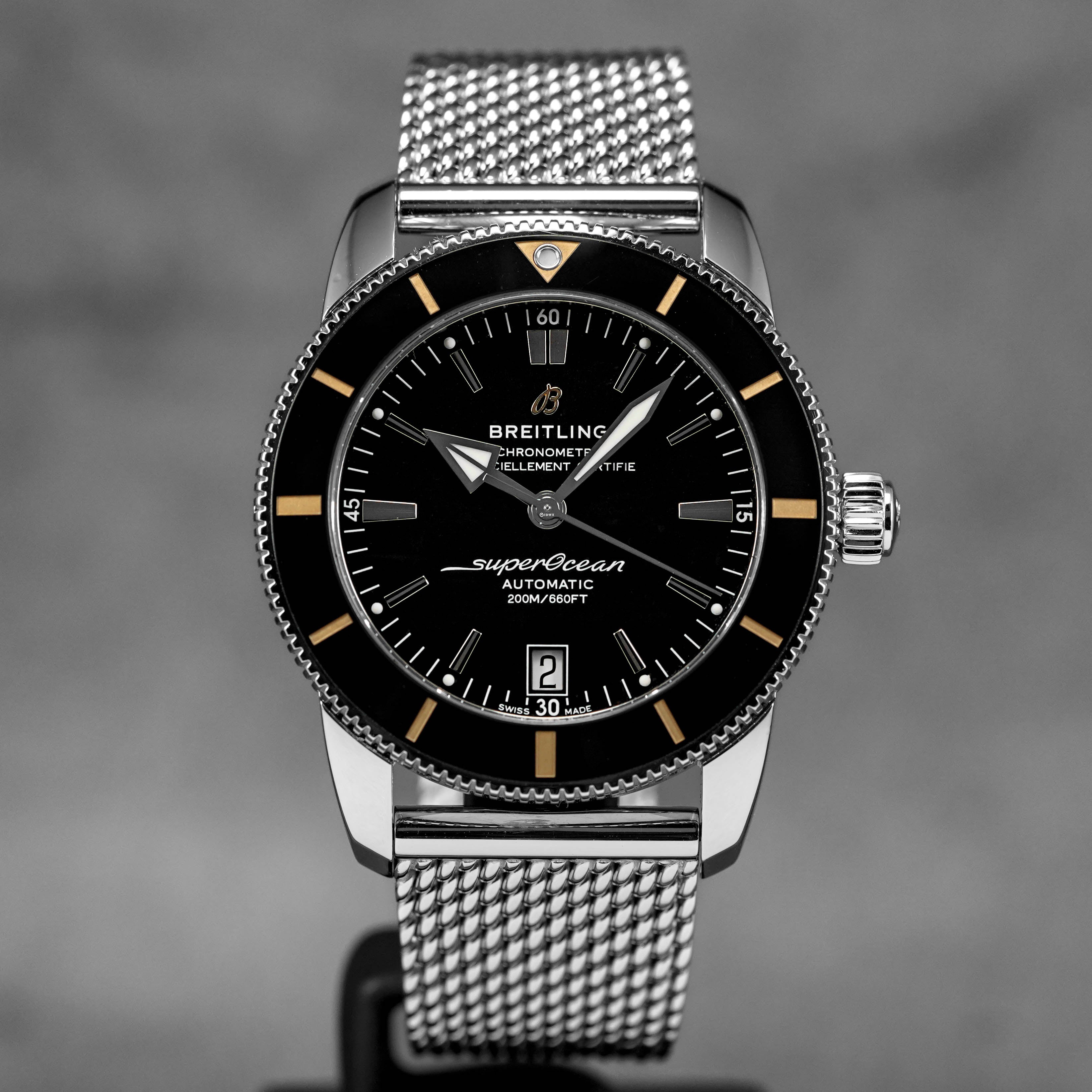 BREITLING SUPEROCEAN HERITAGE B20 42MM BLACK DIAL (UNDATED) OMNILUXE