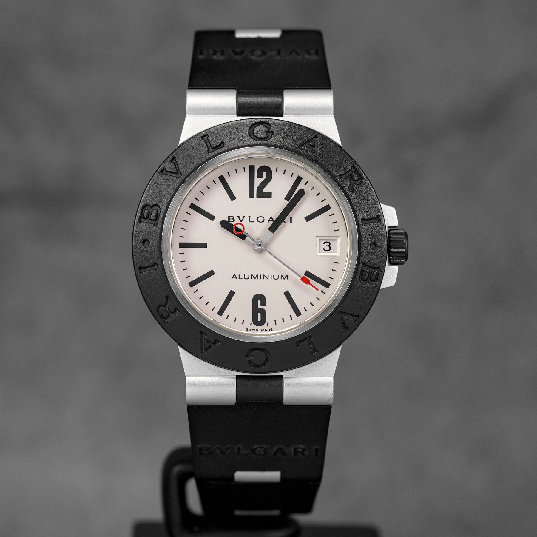 Harga Bvlgari Diagono Alumunium 38mm White