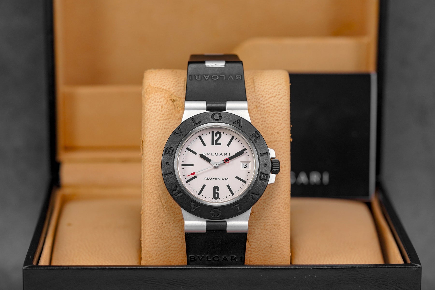 Harga Bvlgari Diagono Alumunium 38mm White