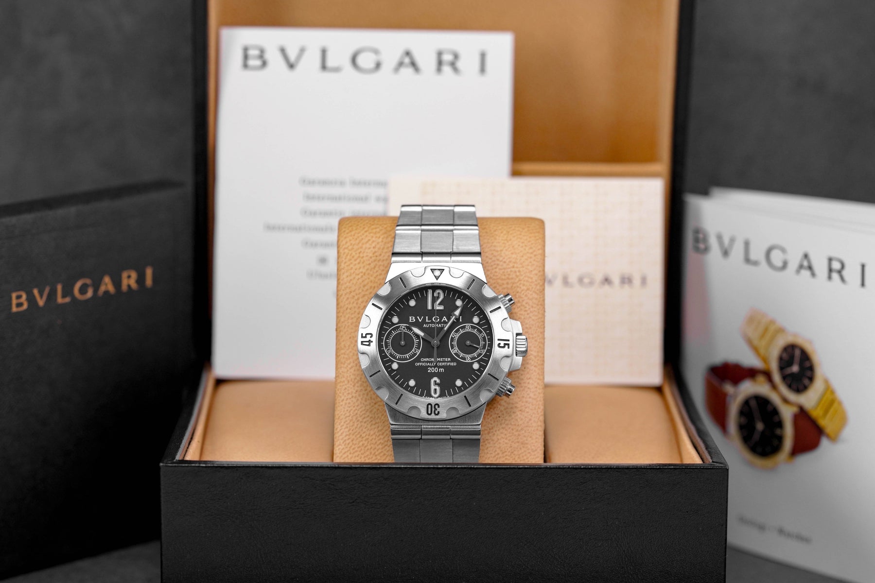 Harga Bvlgari Diagono Scuba Chronograph Black