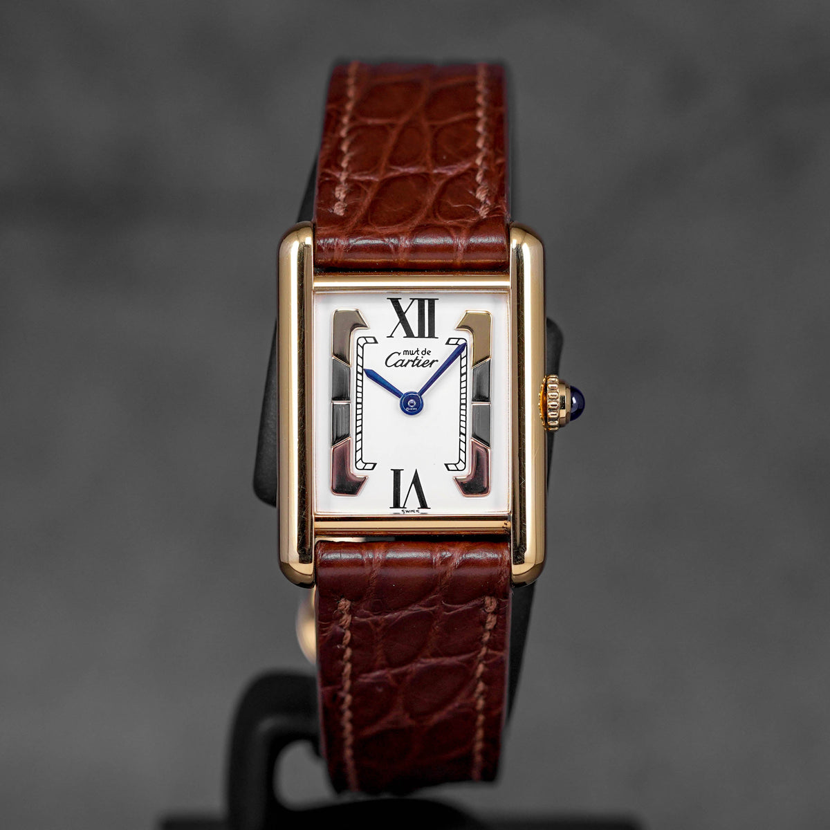 TANK MUST VERMEIL YELLOWGOLD SILVER ROMAN 'TRINITY' DIAL (WATCH ONLY)