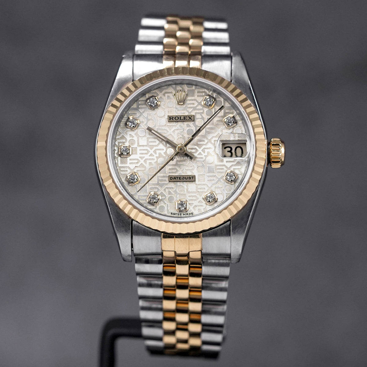 DATEJUST 31MM TWOTONE YELLOWGOLD SILVER COMPUTERIZED DIAMOND DIAL (1994)