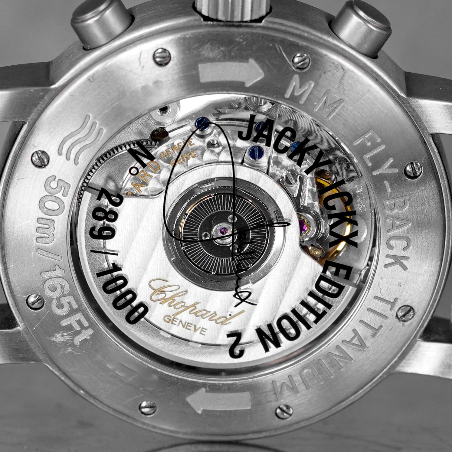 MILLE MIGLIA 'JACKY ICKX EDITION 2' TITANIUM FLYBACK CHRONOMETER BLACK DIAL LIMITED EDITION (WATCH ONLY)