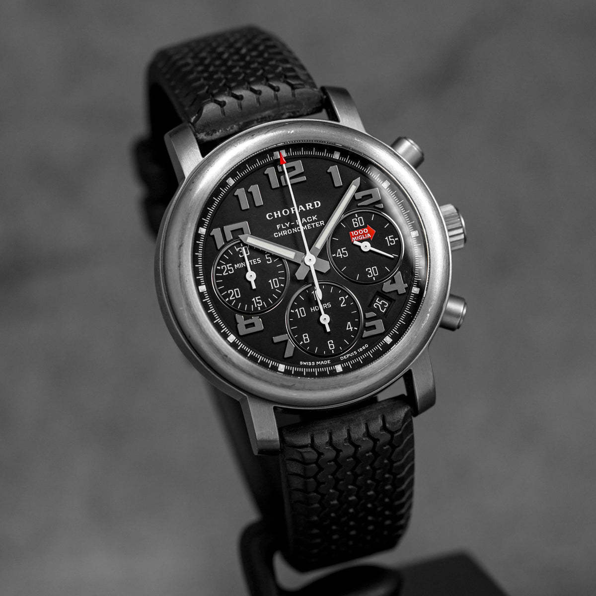 MILLE MIGLIA 'JACKY ICKX EDITION 2' TITANIUM FLYBACK CHRONOMETER BLACK DIAL LIMITED EDITION (WATCH ONLY)