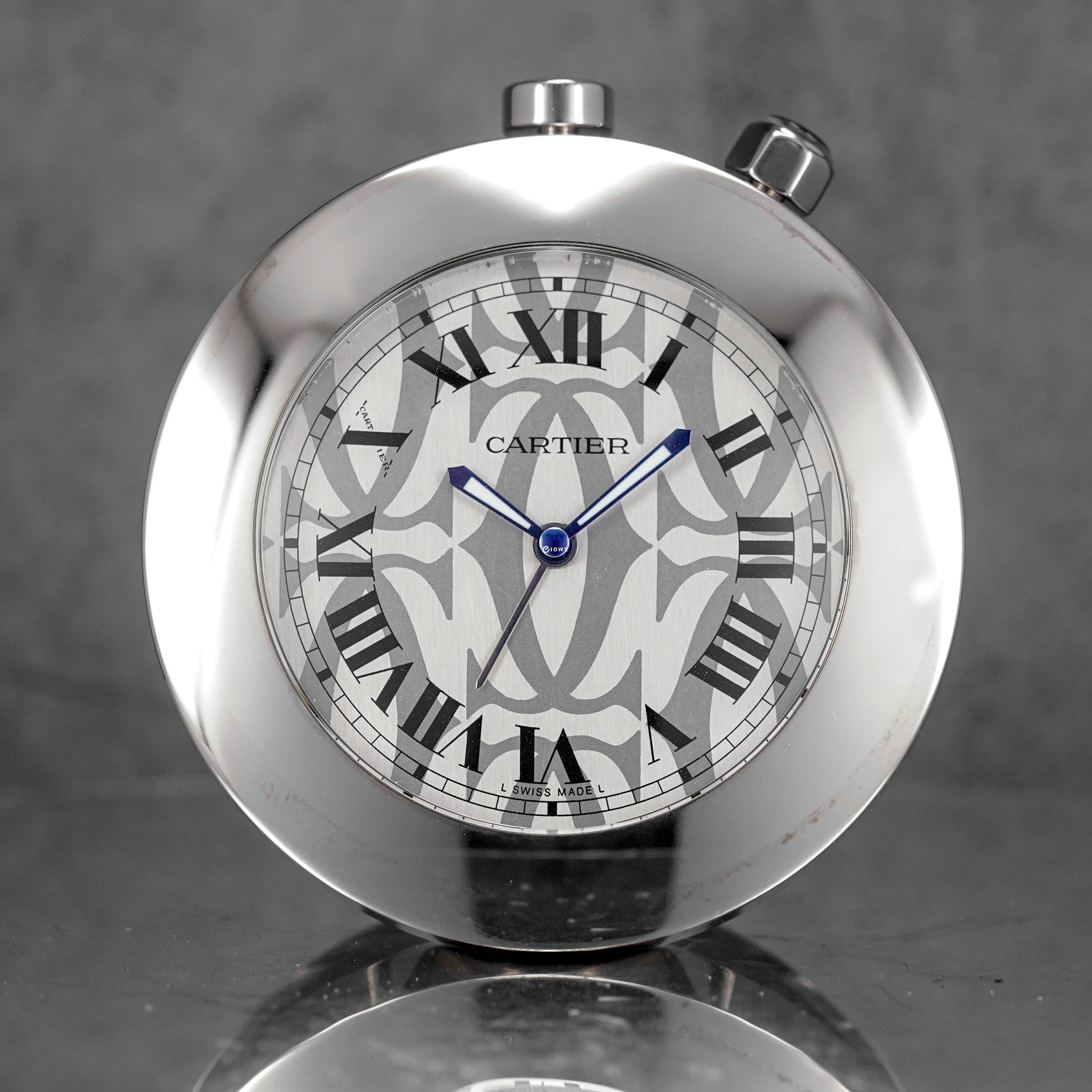 Cartier Travel Clock 2751 カルティエ トラベルクロック CARTIER C TRAVEL CLOCK STEEL (WATCH & BOX) - OMNILUXE