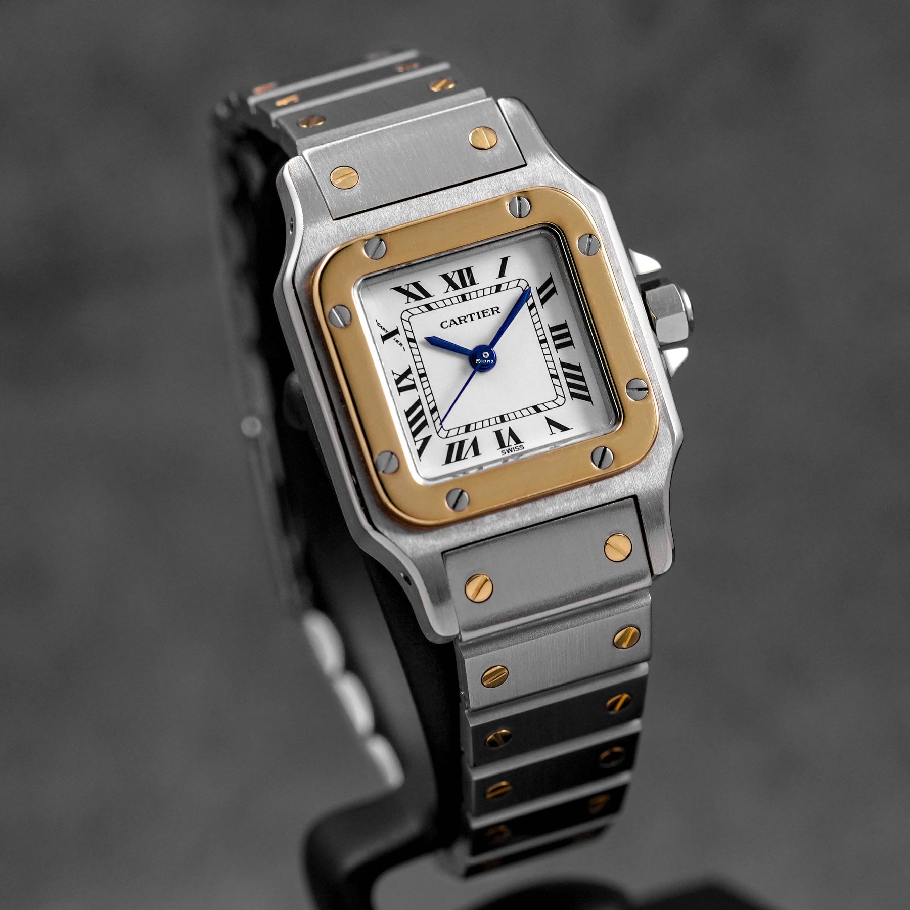SANTOS CARRÉE TWOTONE YELLOWGOLD SILVER DIAL (WATCH ONLY)
