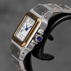 SANTOS CARRÉE TWOTONE YELLOWGOLD SILVER DIAL (WATCH ONLY)
