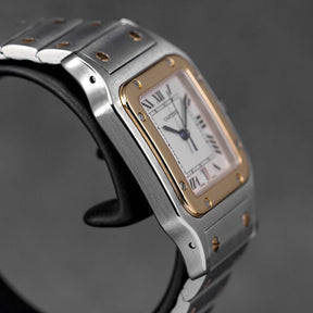 SANTOS GALBEE TWOTONE YELLOWGOLD L SILVER DIAL (2014)
