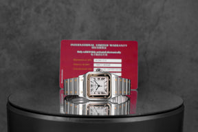 SANTOS GALBEE TWOTONE YELLOWGOLD L SILVER DIAL (2014)