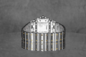 SANTOS GALBEE TWOTONE YELLOWGOLD SILVER ROMAN GOLD DIAL (WATCH ONLY)