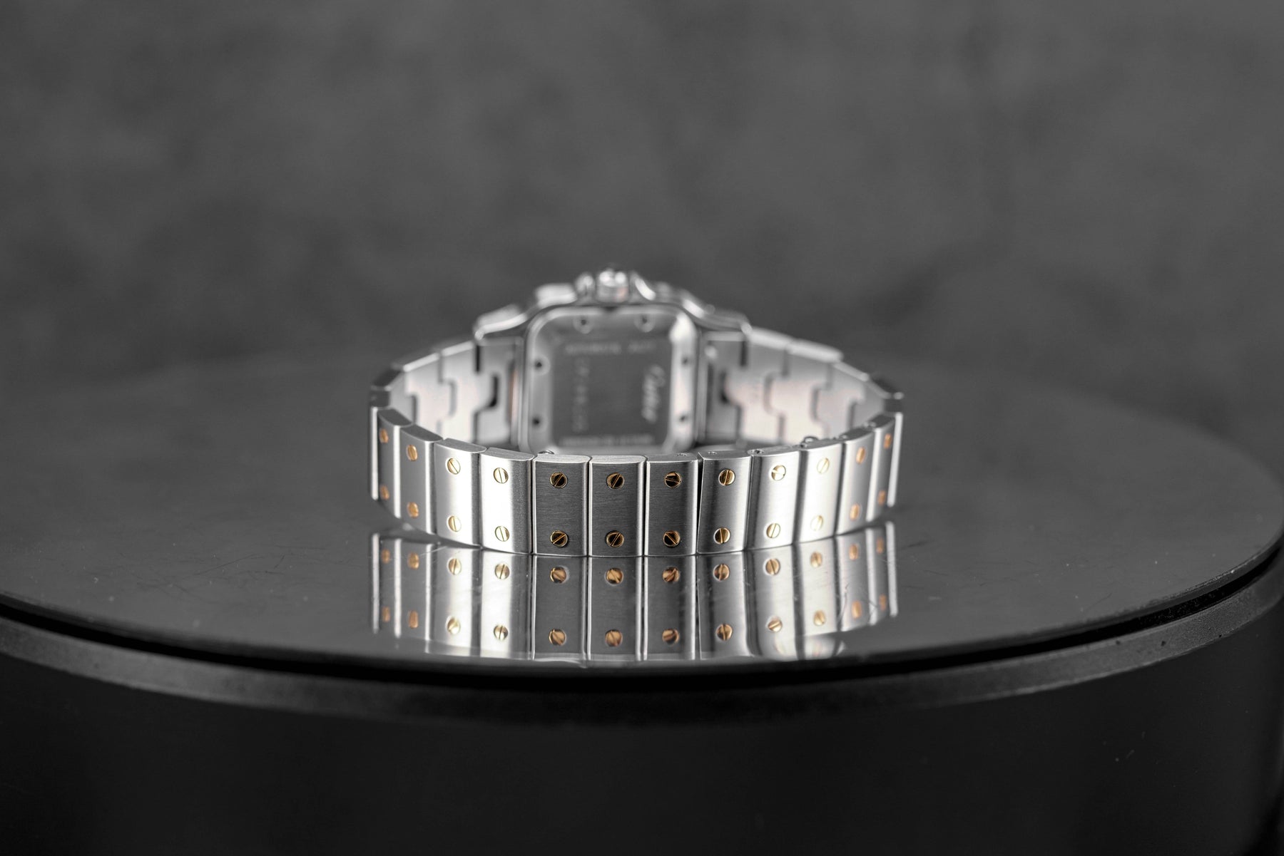 SANTOS GALBEE TWOTONE YELLOWGOLD SILVER ROMAN GOLD DIAL (WATCH ONLY)