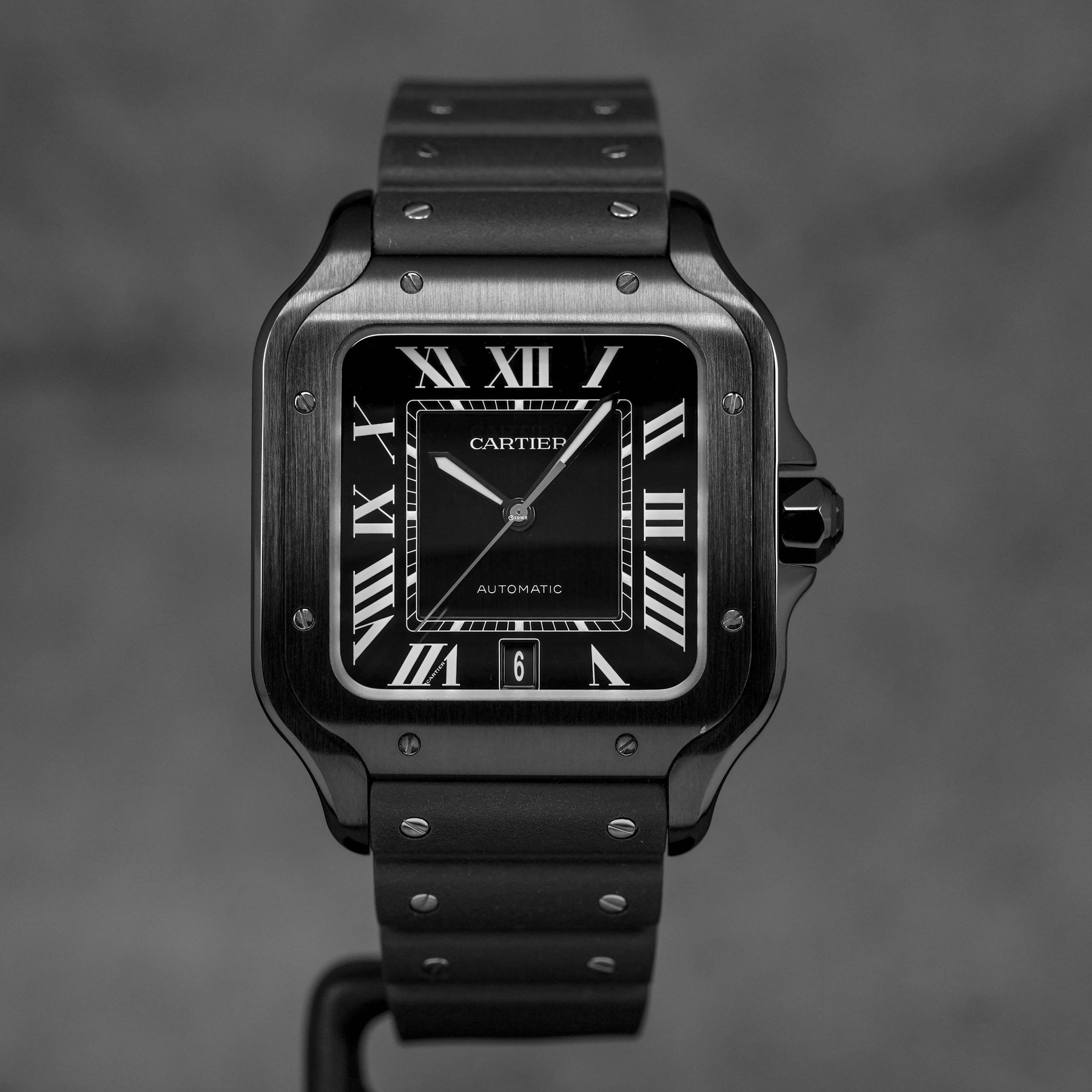 Harga Cartier Santos L Steel ADLC Black
