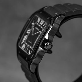 Harga Cartier Santos L Steel ADLC Black