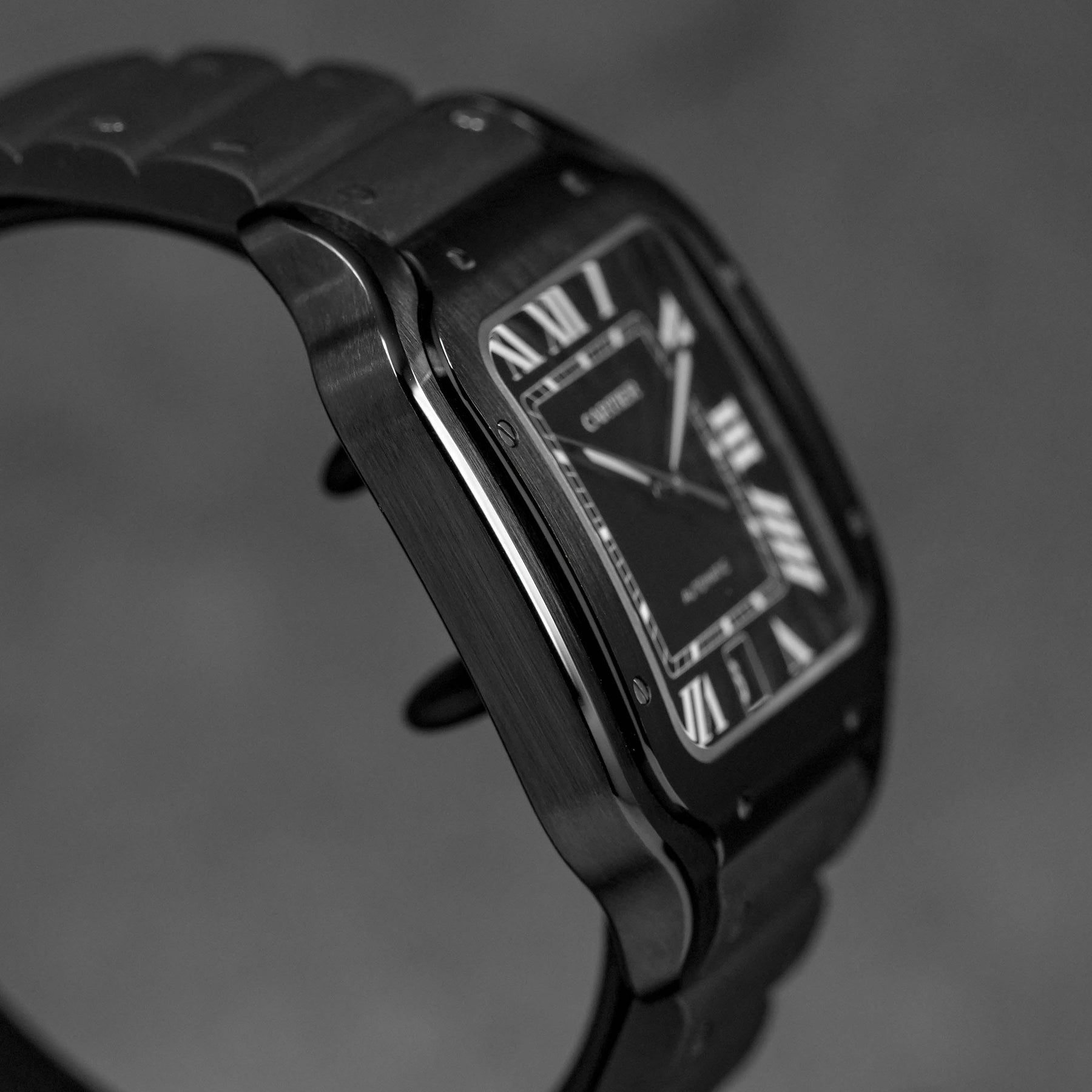 Harga Cartier Santos L Steel ADLC Black