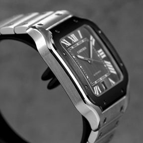 SANTOS L STEEL ADLC GREY DIAL (WATCH ONLY)