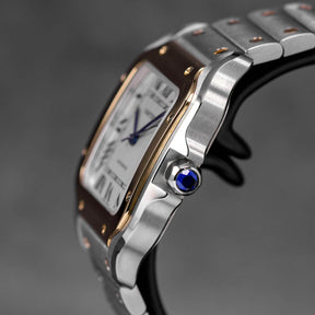 Harga Cartier Santos M Twotone Yellowgold Silver Terbaru