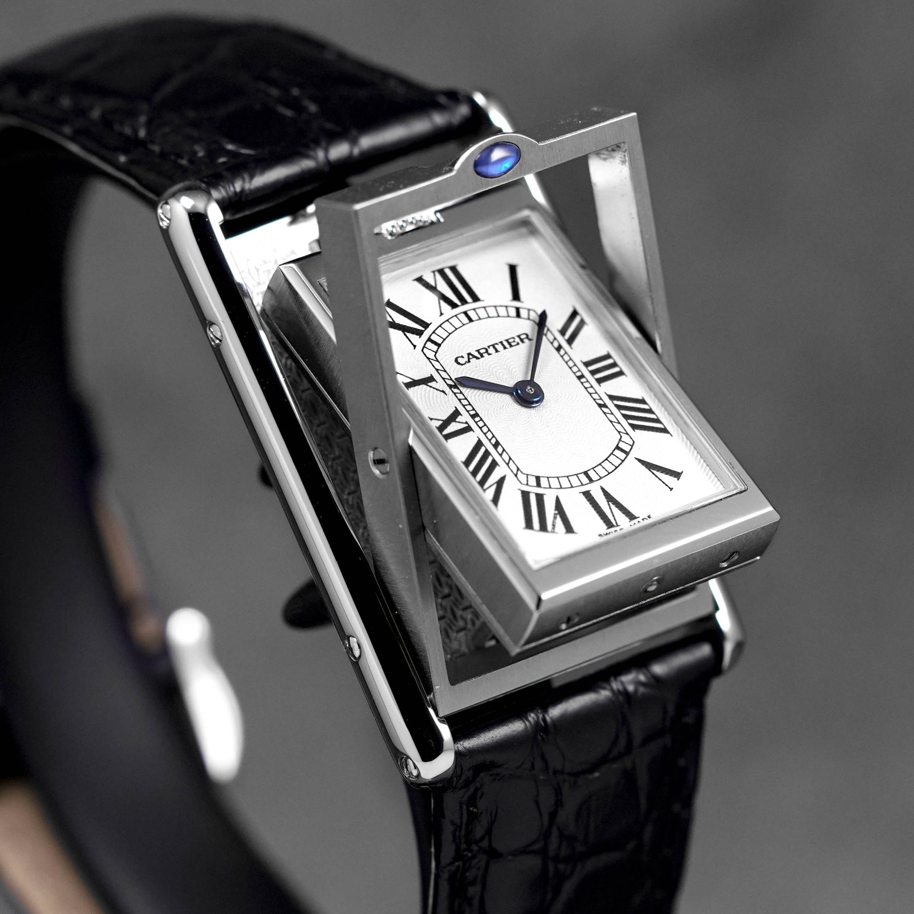 Harga Cartier Tank Basculante Mecanique Black