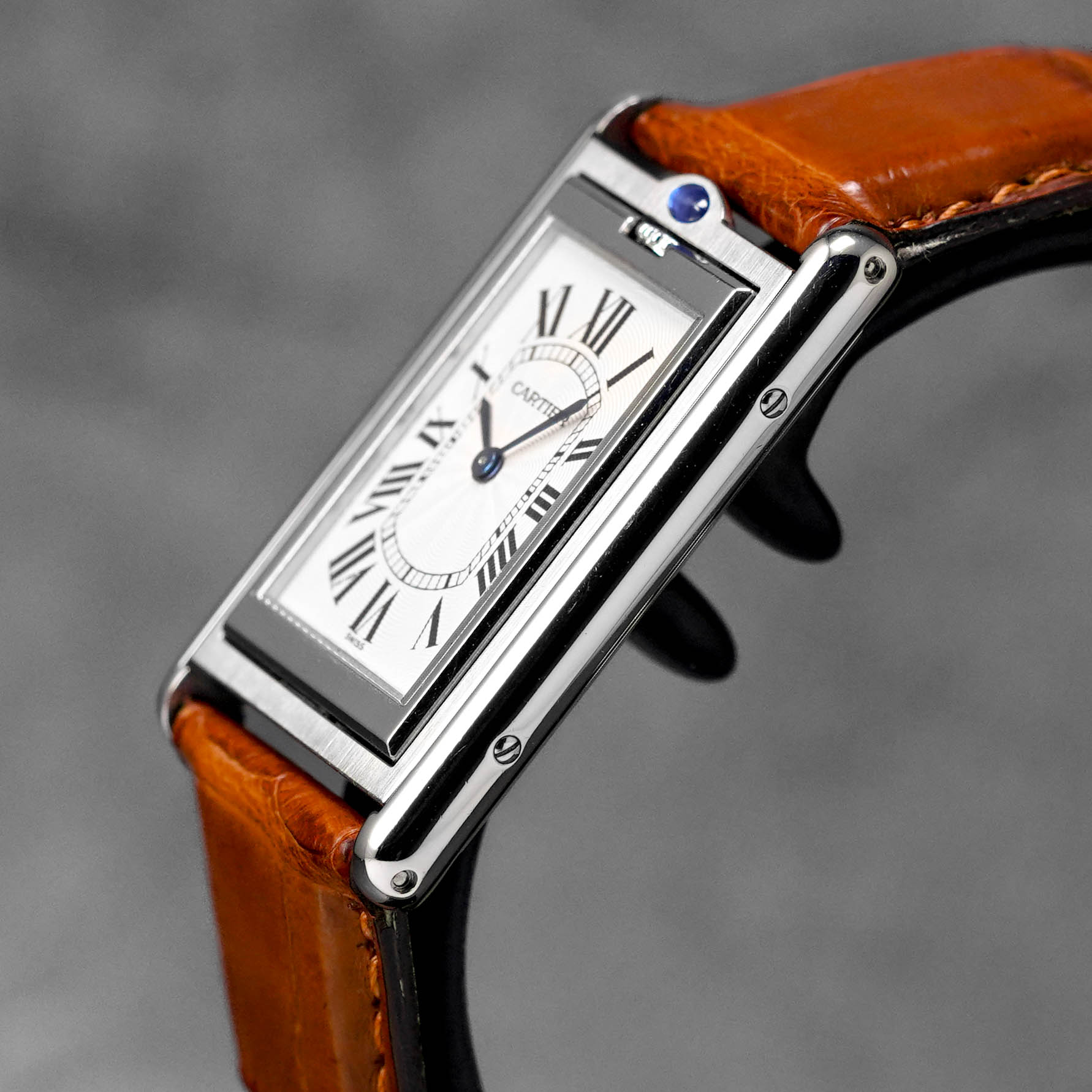 Harga Cartier Tank Basculante Mecanique Brown