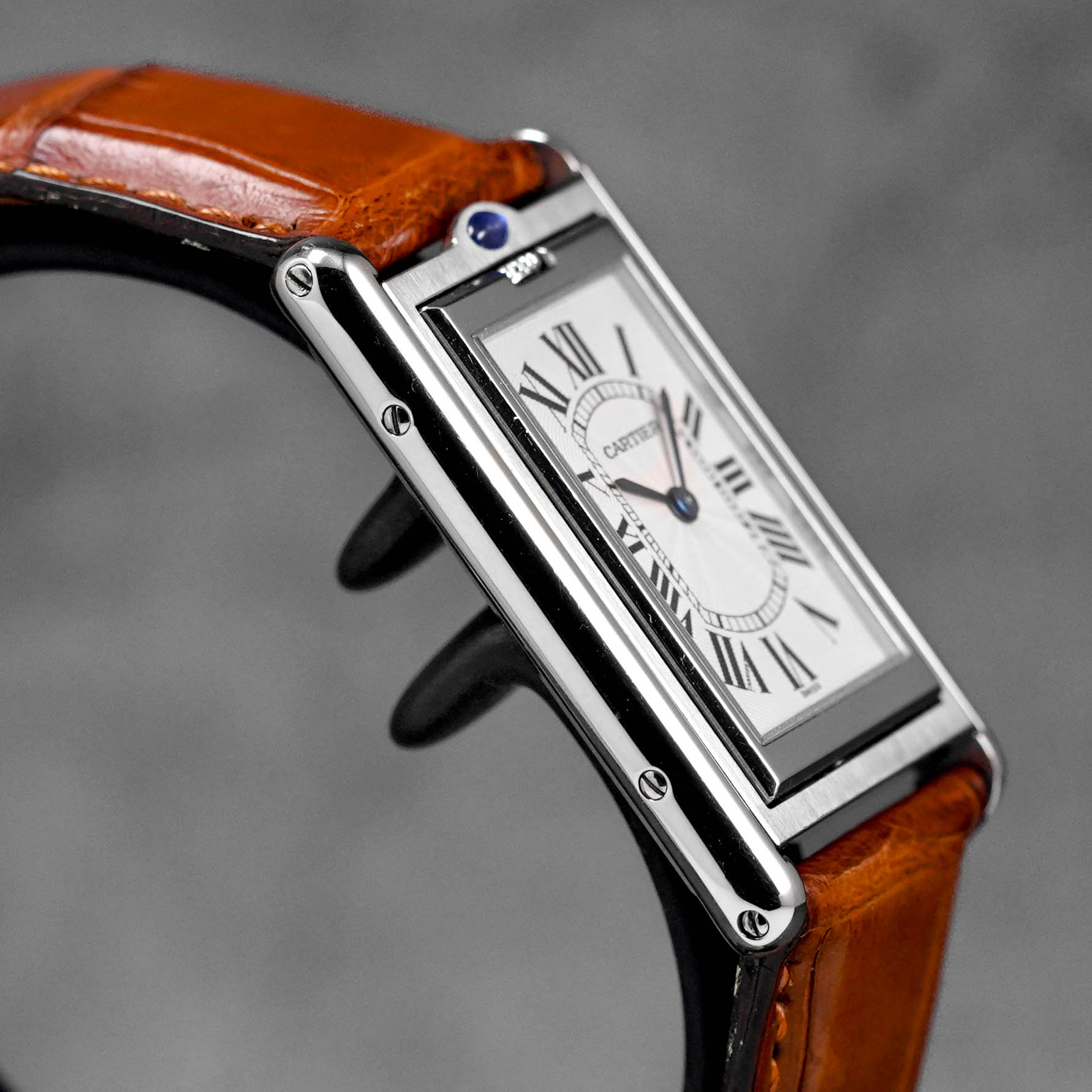 Harga Cartier Tank Basculante Mecanique Brown