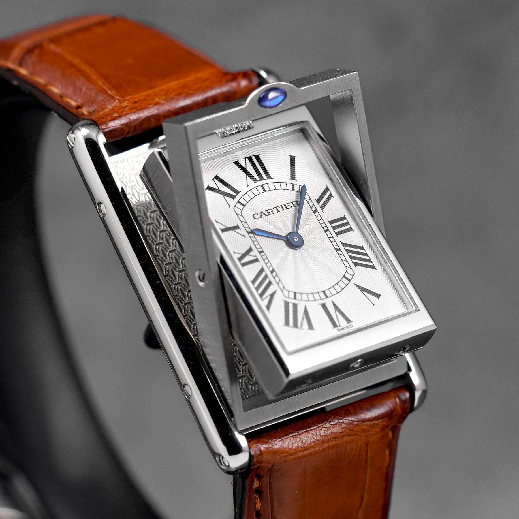 Harga Cartier Tank Basculante Mecanique Brown