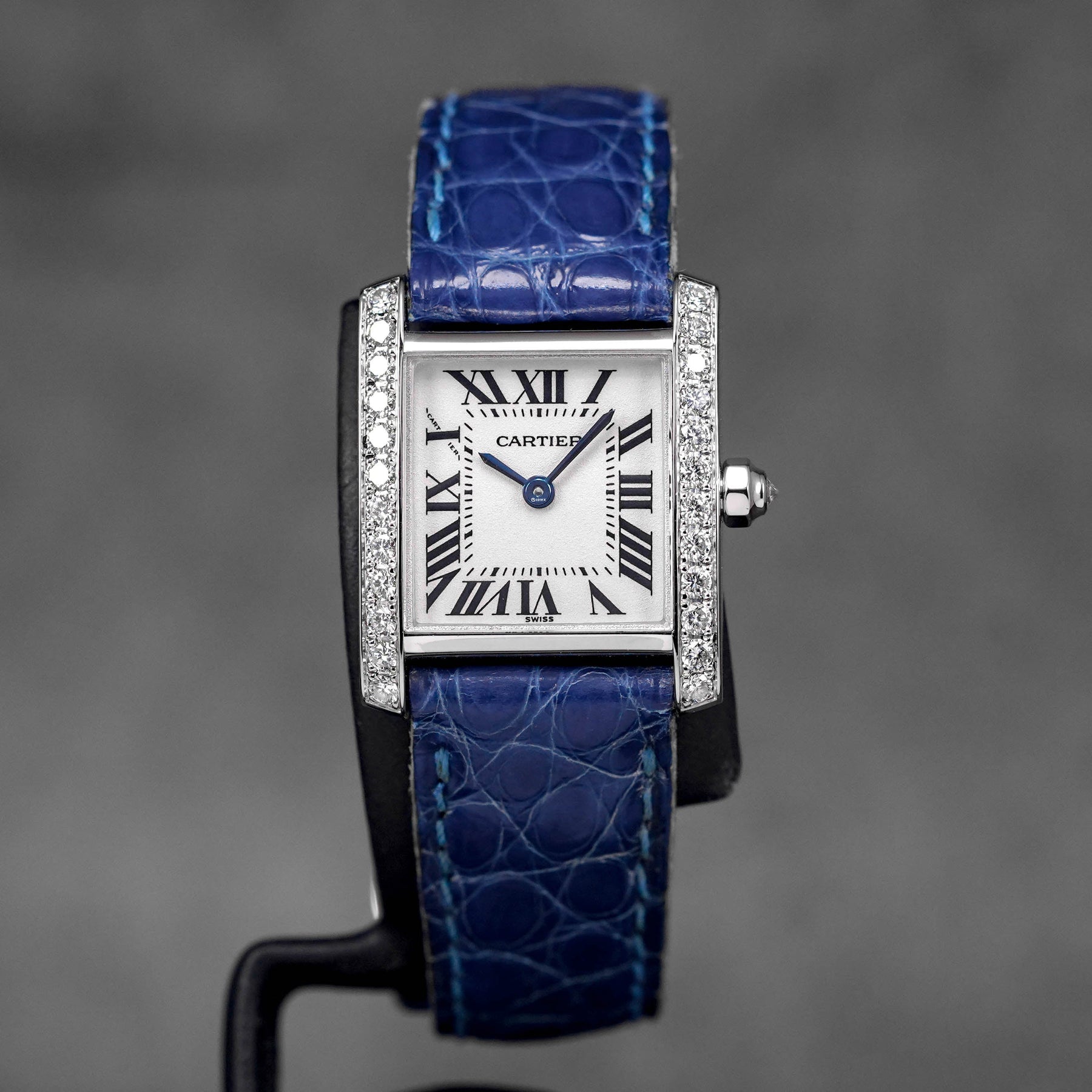 TANK FRANCAISE WHITEGOLD SILVER DIAL DIAMOND BEZEL (1999)