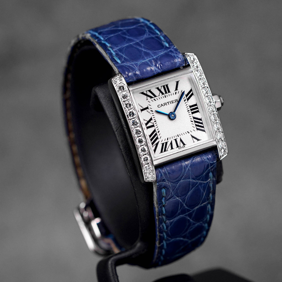 TANK FRANCAISE WHITEGOLD SILVER DIAL DIAMOND BEZEL (1999)