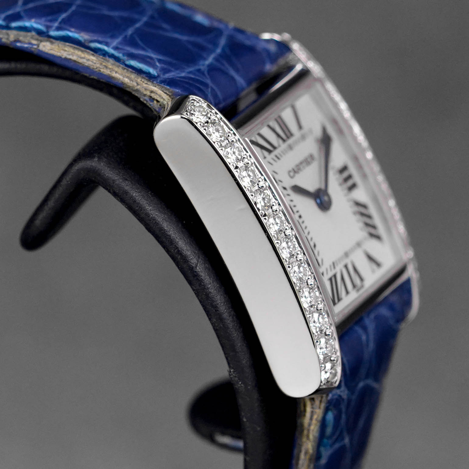 TANK FRANCAISE WHITEGOLD SILVER DIAL DIAMOND BEZEL (1999)