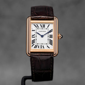 TANK SOLO S ROSEGOLD SILVER DIAL LEATHER STRAP (2019)