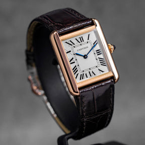 TANK SOLO S ROSEGOLD SILVER DIAL LEATHER STRAP (2019)