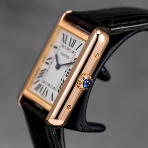 TANK SOLO S ROSEGOLD SILVER DIAL LEATHER STRAP (2019)