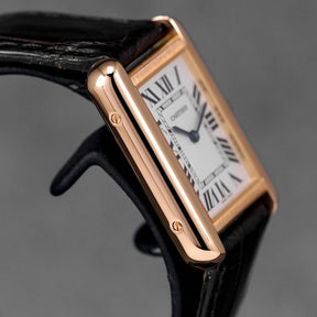 TANK SOLO S ROSEGOLD SILVER DIAL LEATHER STRAP (2019)