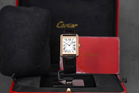 TANK SOLO S ROSEGOLD SILVER DIAL LEATHER STRAP (2019)