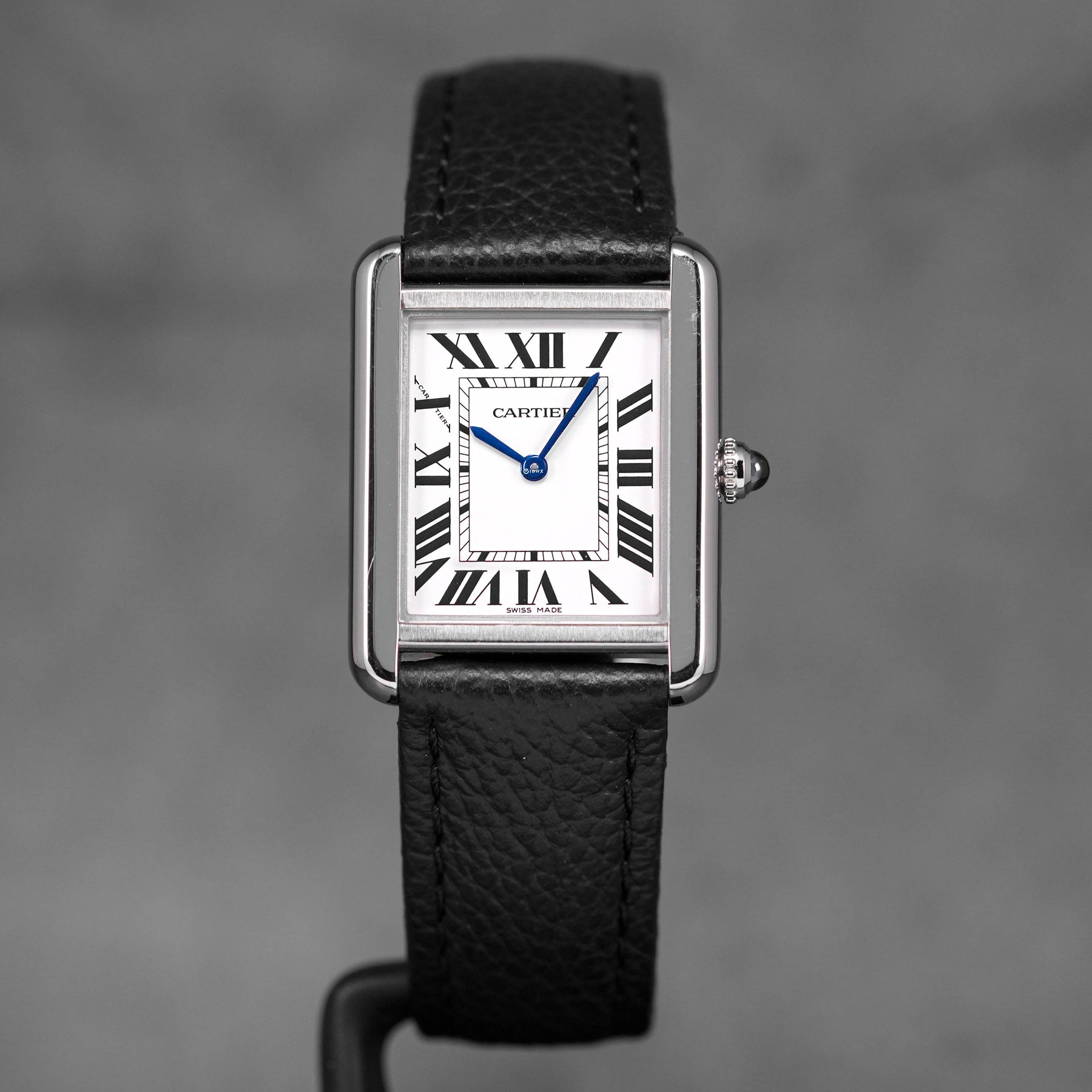 TANK SOLO S SILVER DIAL LEATHER STRAP (2018)