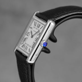 TANK SOLO S SILVER DIAL LEATHER STRAP (2018)