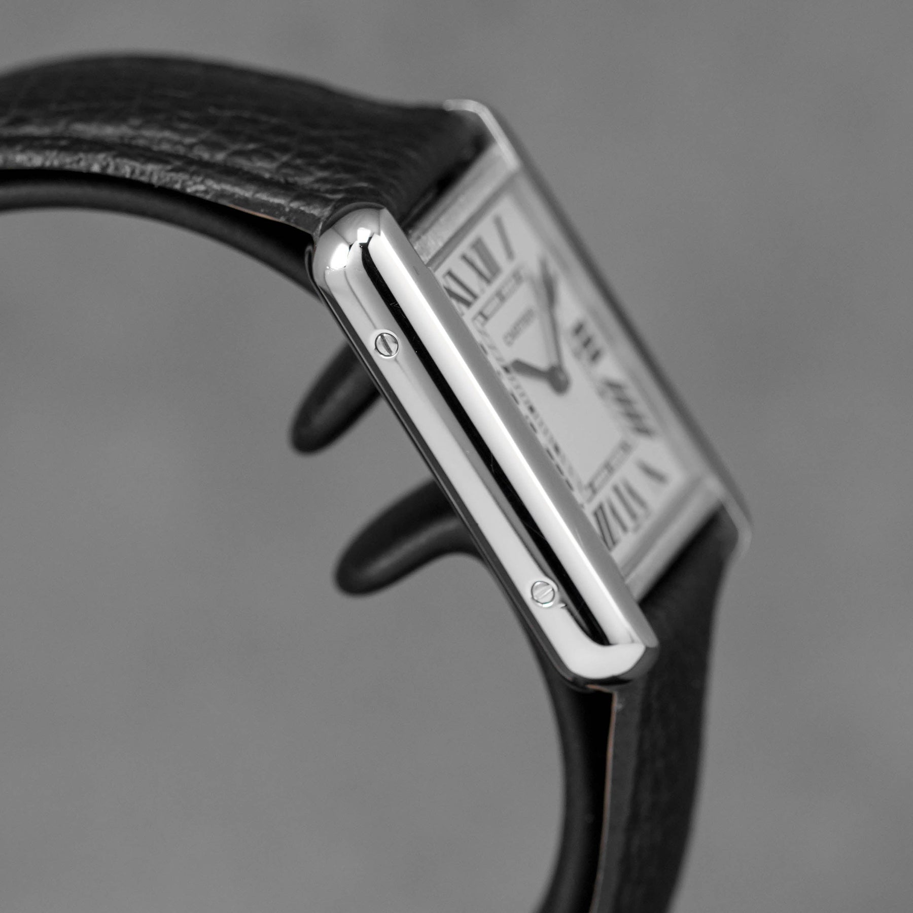 TANK SOLO S SILVER DIAL LEATHER STRAP (2018)